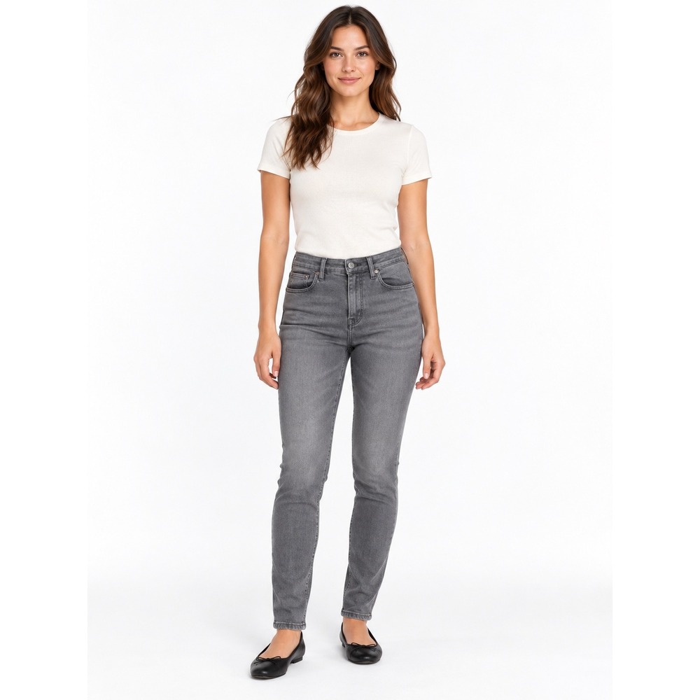 Express Womens Mid Rise Legging Jeans Grey Stretch Denim Size 00S 00 Short